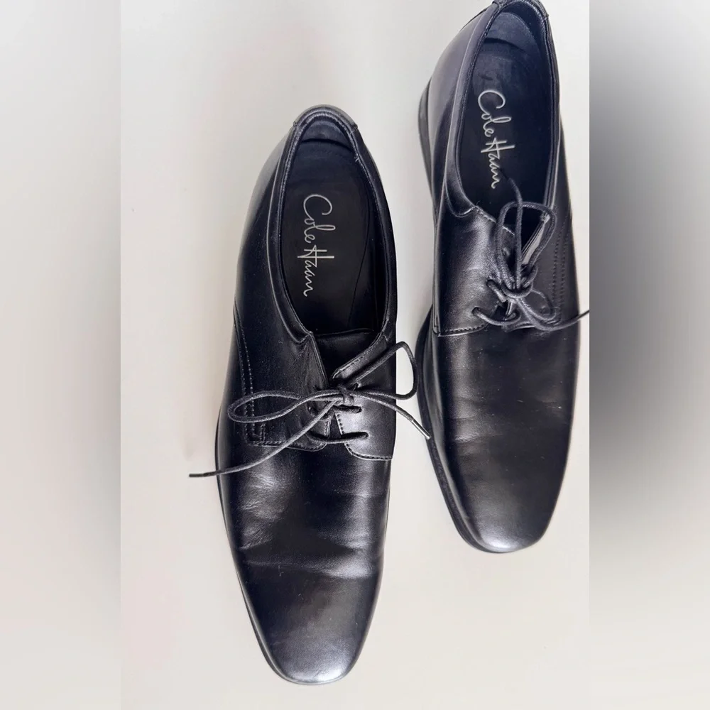 COLE HAAN Vellapais Men’s Gorman Oxford Black Leather Dress Shoes
